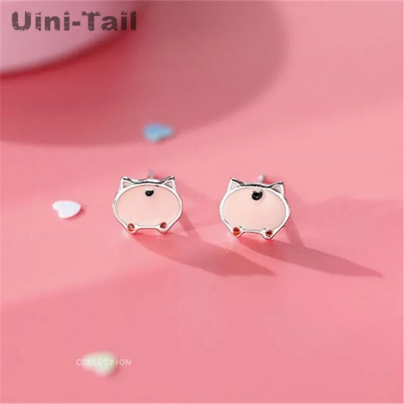 Серьги Uini Tail в виде поросенка новые простые и свежие серьги из стерлингового