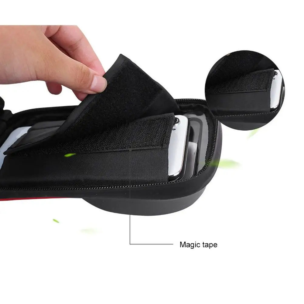 

Detachable Bike Phone Bag LED Black Bicycle Front Frame Handle Touch Screen Mobile Phone Stand Bag Pouch Support Dropshipping