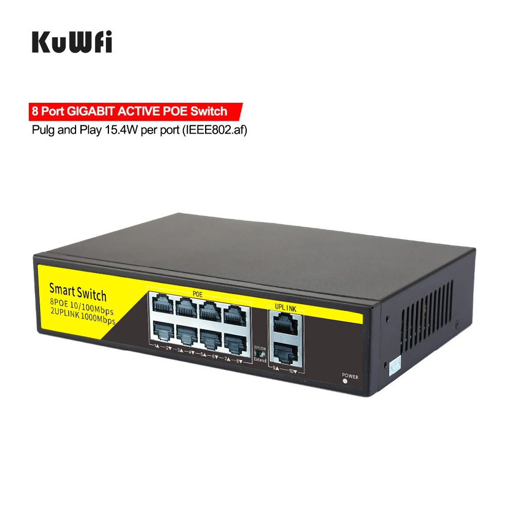 Гигабитный коммутатор Ethernet с POE IEEE 802 3 af/at сетевой 5/6/10 портами Vlan полный