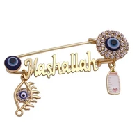 mashallah letter baby bottle charm brooch islam muslim brooch pin unisex clothing accessories