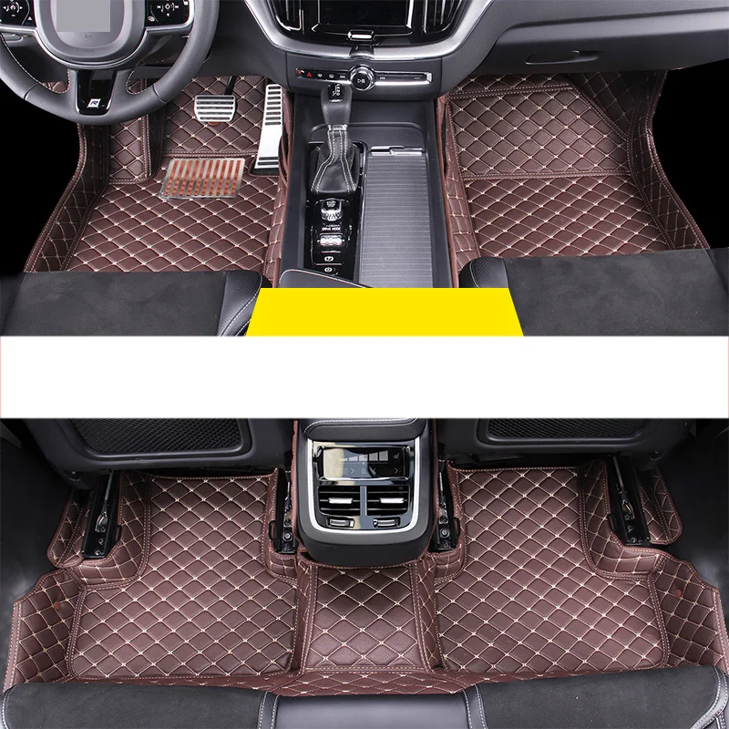Кожаные автомобильные коврики Lsrtw2017 для Volvo V60 2018 2019 2020 2021 автомобильный коврик