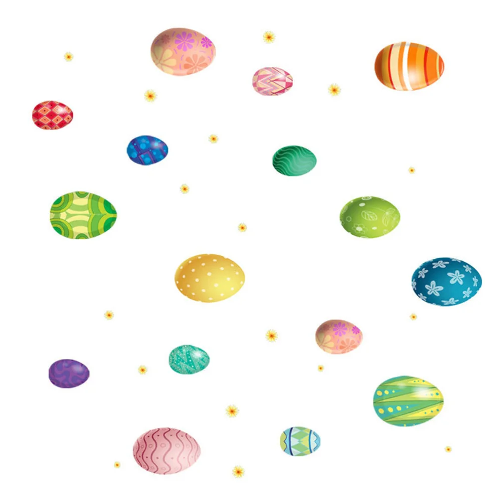 

Easter Colorful Egg Wall Paste Home Wall Decals Kids Room Background Wall Decor Kindergarten Sticker