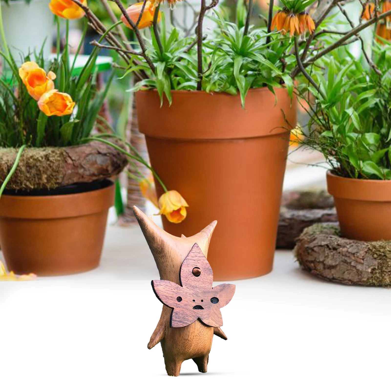 

Korogu Leaf Fairy Wooden Ornament Forest Wizard Garden Leaf Elves Resin Crafts Home Room Decoration Gift Dropshipping Wholesale