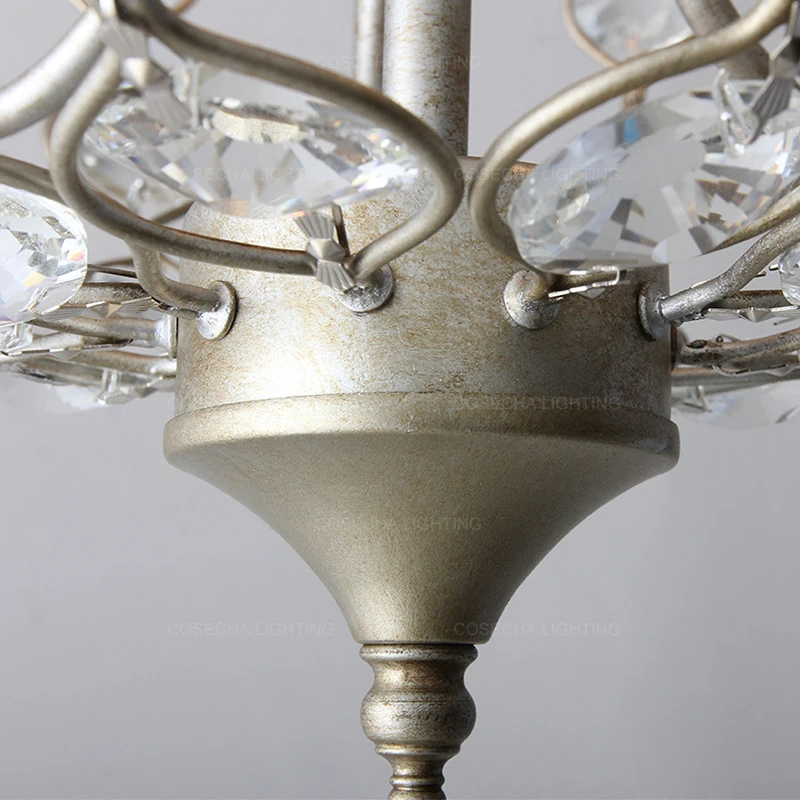 Американский классический подвесной светильник старинный хрустальный