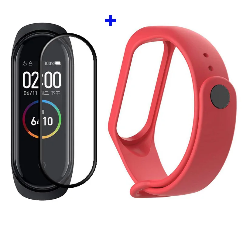 Для xiaomi mi band 4 браслет ремешок пленка протектор Силиконовый 2 шт| |