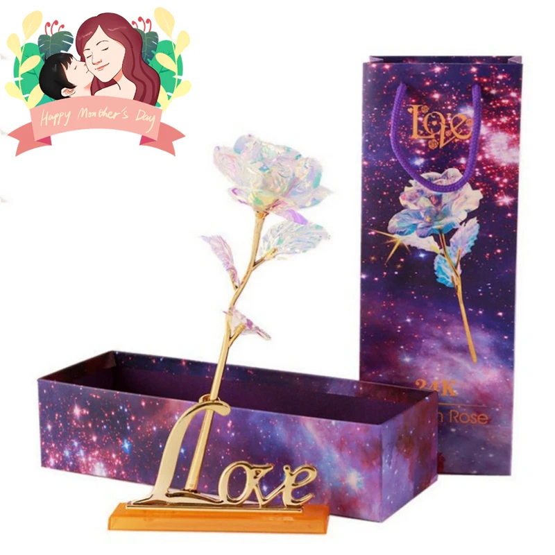 Прямая поставка креативный подарок на день матери покрытие из фольги 24 к розовое