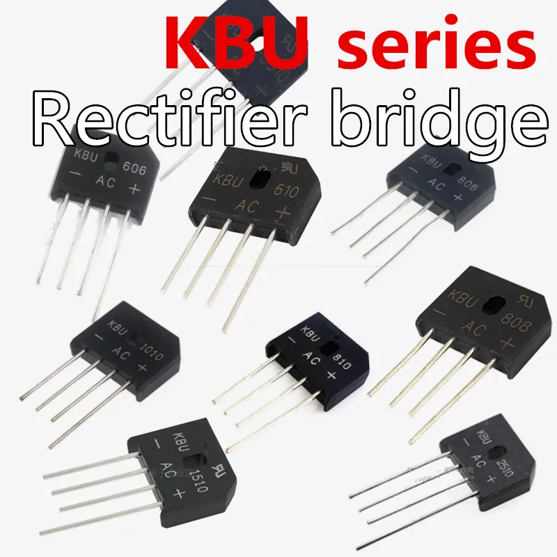 Мостовые выпрямители 5 шт./лот KBU606 KBU610 KBU806 KBU808 KBU810 KBU1010 KBU1510 KBU2510 KBU3510 DIP-4 - купить по