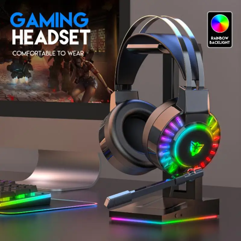 

Проводная игровая гарнитура G105 RGB со светодиодной подсветкой, 3,5 мм, проводные наушники с микрофоном и объемным звуком, Подарочная гарнитура