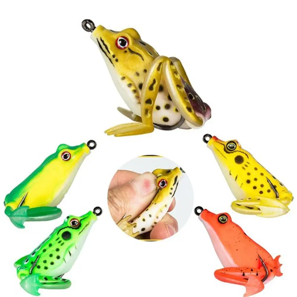5 цветов вращающиеся ноги гром лягушка рыбалка приманка мягкий 9 см/13 6 гр катушка