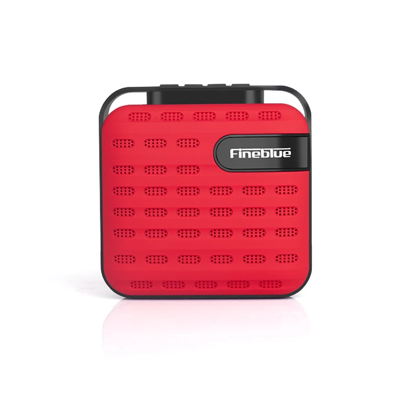 Red no box Fineblue MK-16, регулятор баса, металлический Bluetooth беспроводной динамик hifi портативный Беспроводной приемник Поддержка наушники-вкладыши TWS с устройство Hands Free звонков сабвуфер - Цвет: Red no box