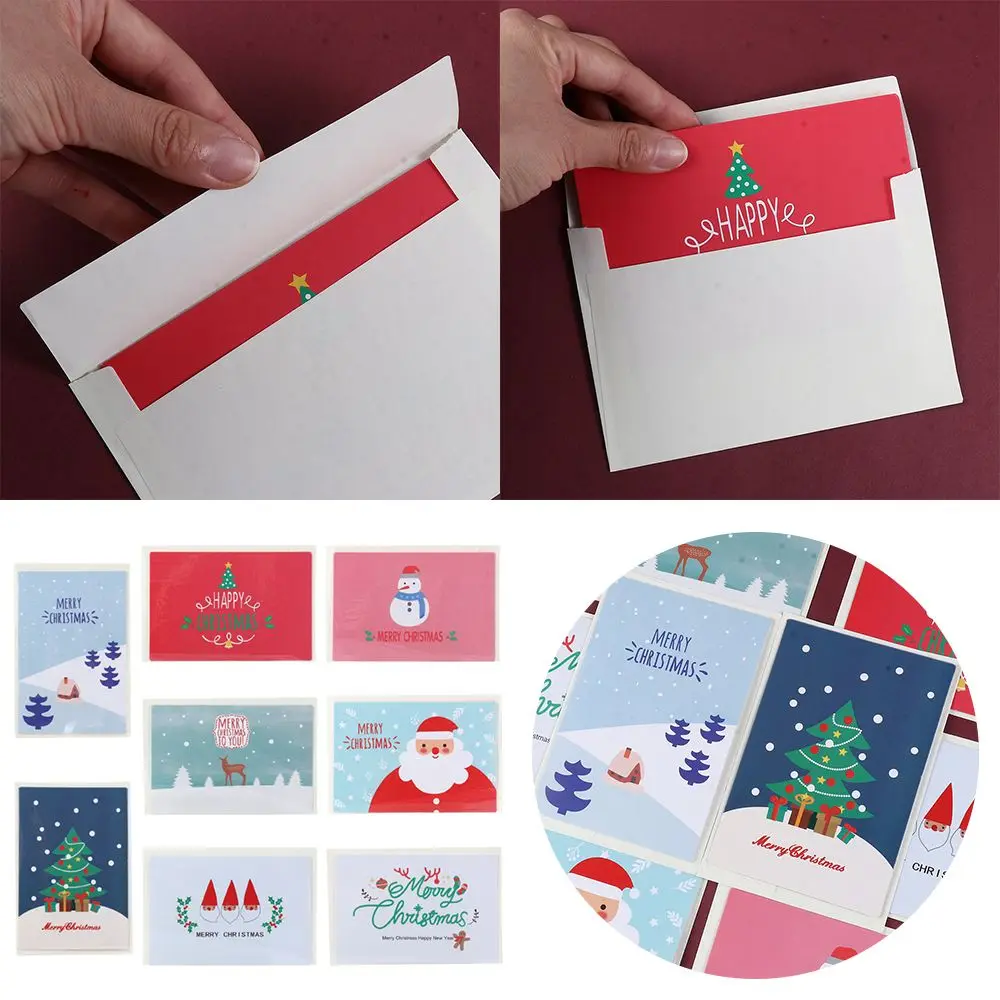 

Mini Anniversary Gifts Postcard for Party Santa Claus Blessing Greeting Cards Xmas Party Decor Postcard Gift Cards
