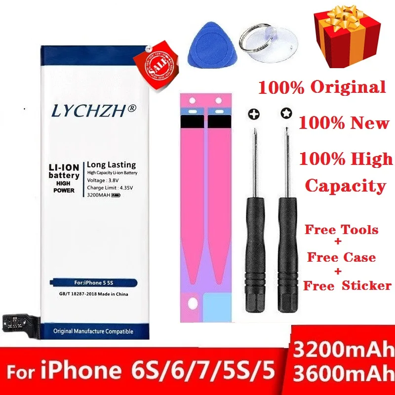 Литий ионный аккумулятор для iPhone 6 6S 7 5 5S 3600 мАч инструменты в