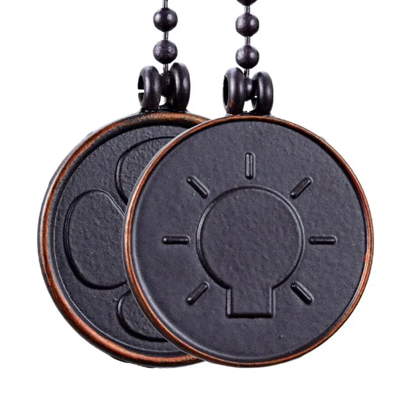2-Pack Ceiling Fan Pull Chains - Light Bulb & Fan Shaped Design image 5