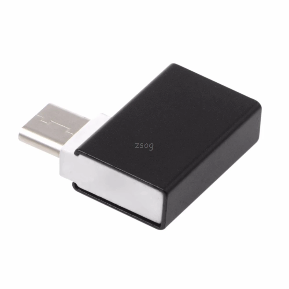 Портативный алюминиевый 90 градусов USB3.1 Тип C к USB 3 0 Женский OTG конвертер данных