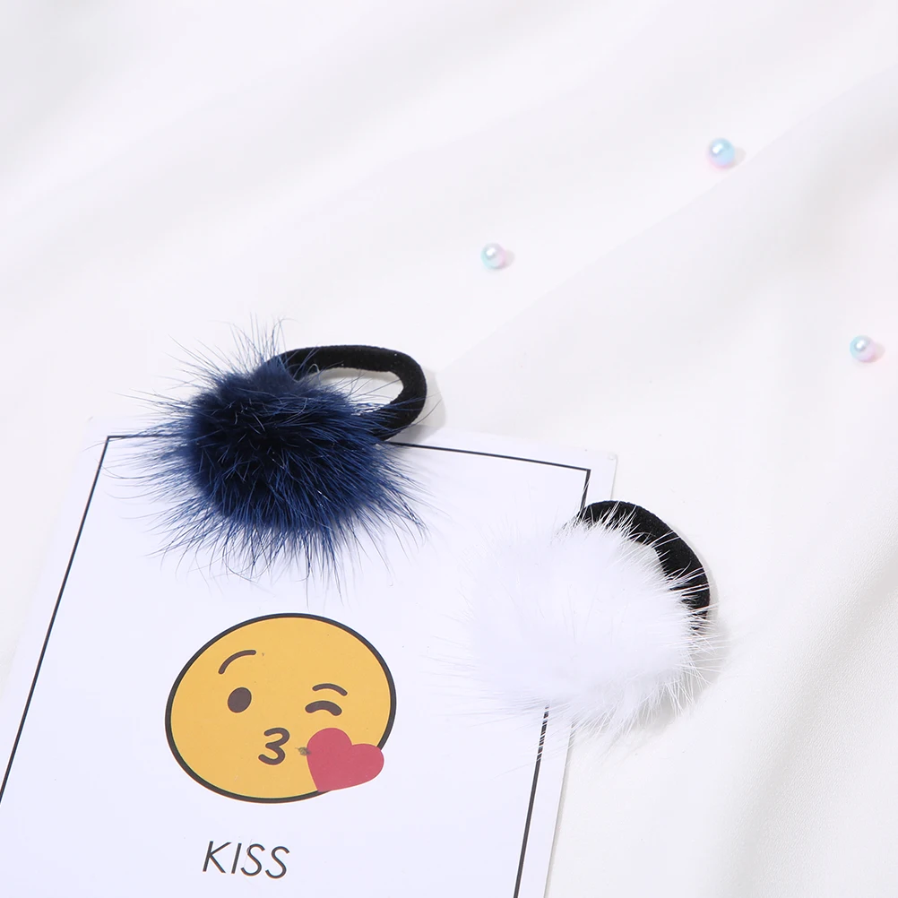 Женская резинка для волос M MISM Детская с норковым шариком модный аксессуар