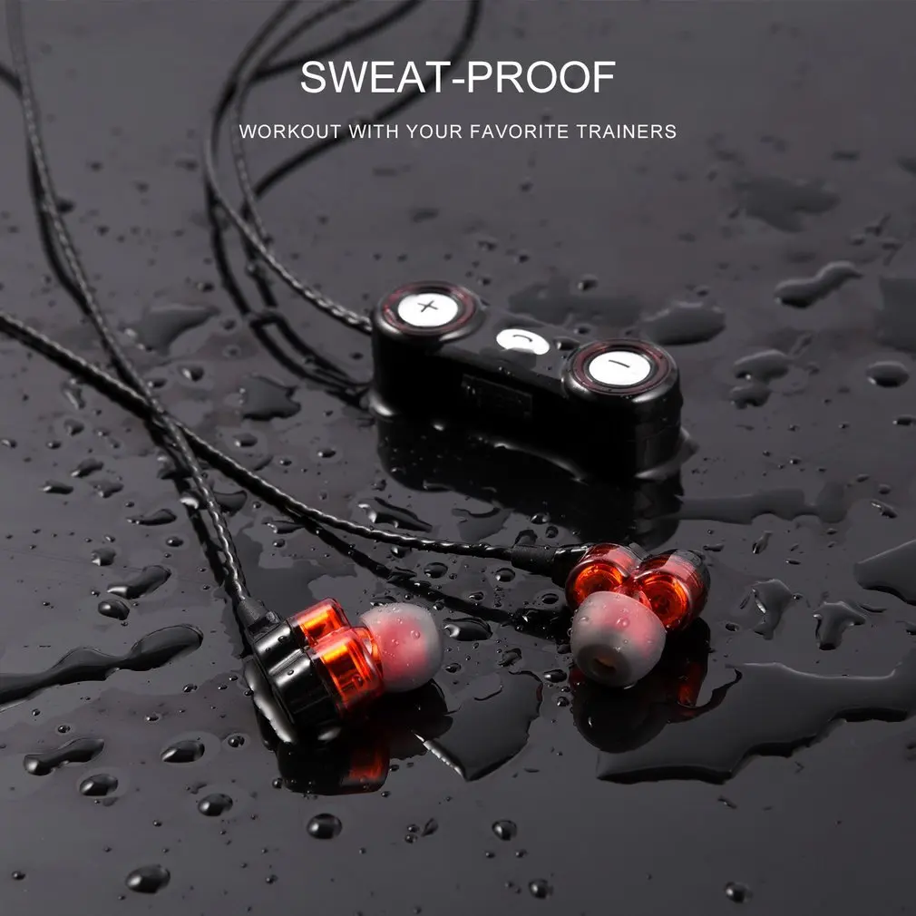Leshp Dual Speaker Necklace Wireless 4.0 Stereo Sport Headset With Mic Magnetic Buckle Design Lossless Sound Quality | Электроника