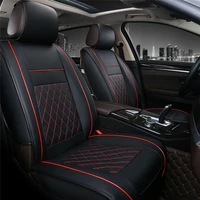 universal pu leather car seat cover cushions front black with red stitching seat cover leather car seat cover car cushion