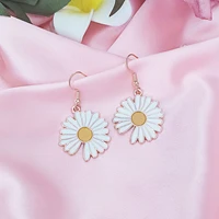 trendy personality ladies drop earrings for women daisy flowers wild dangle earring jewelry statement accessories gift