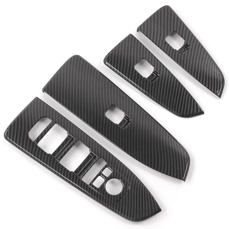 

Car Armrest Window Glass Lift Button Decoration Panel Cover Trim for Kia Forte Cerato K3 2019 2020 Carbon Fiber ABS