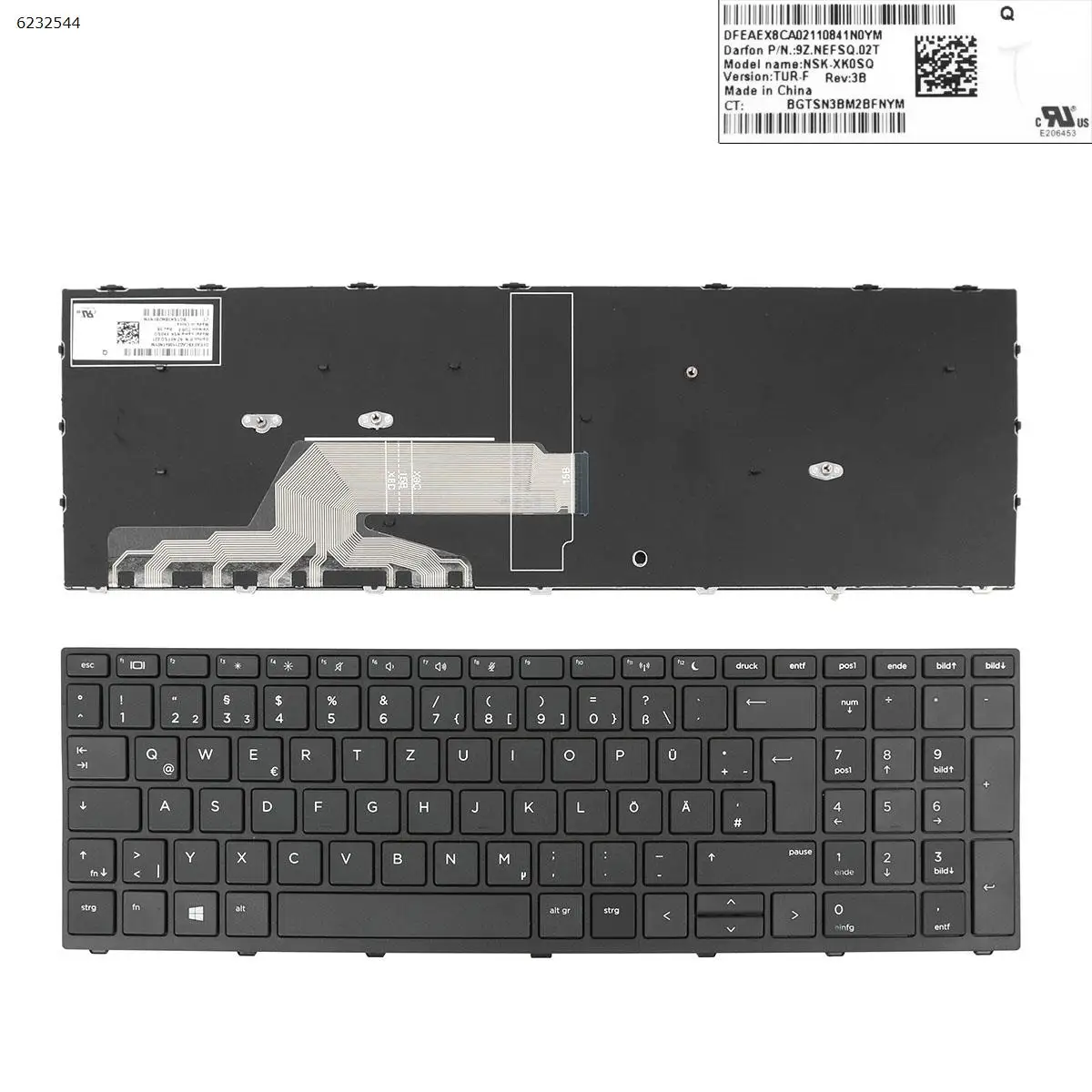 Немецкая QWERTZ новая сменная Клавиатура для ноутбука HP Probook 450 G5 455 470 черная с