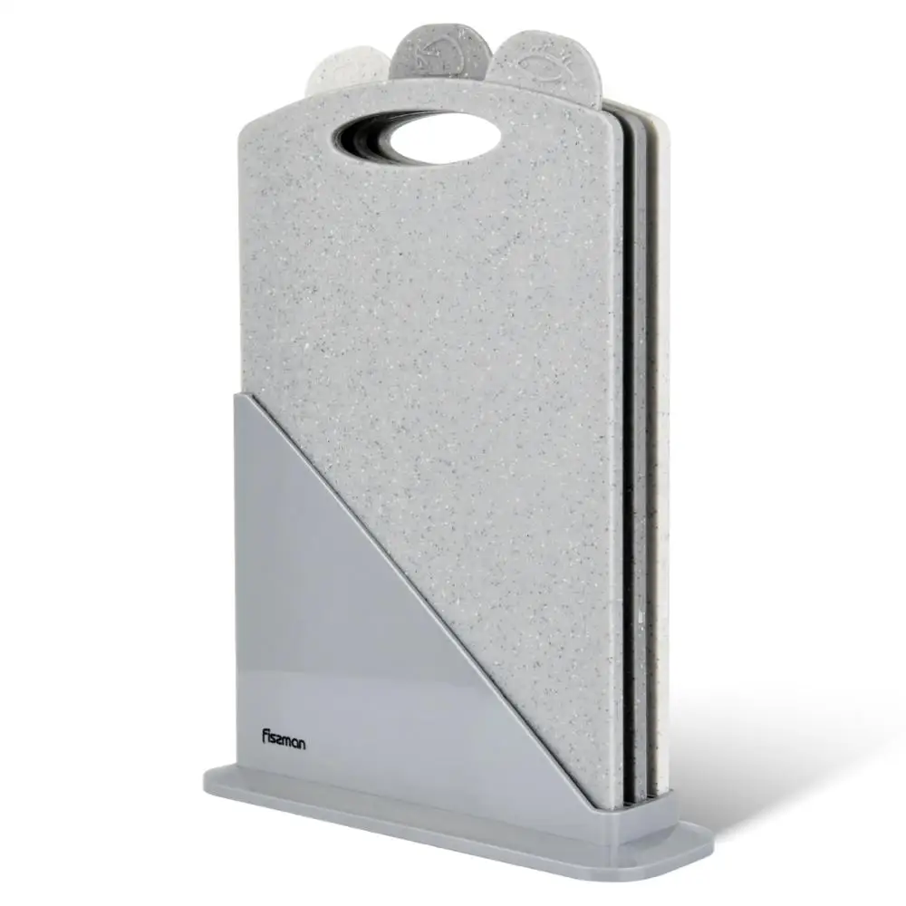 Пластиковая разделочная доска Fissman нескользящая антибактериальная для овощей