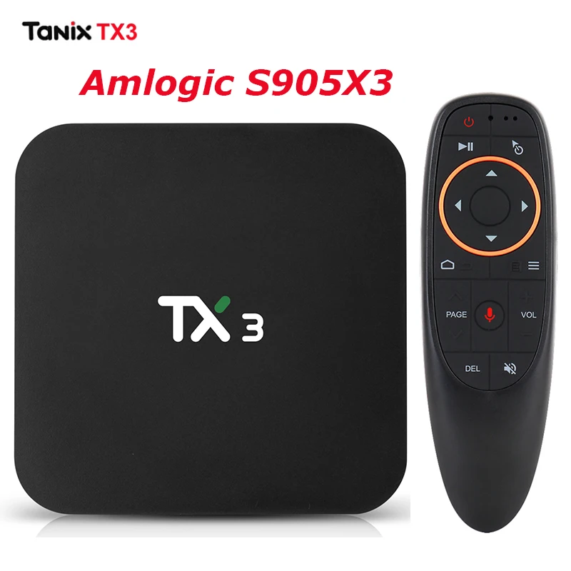 Tanix TX3 TV BOX Amlogic S905X3 Android 9 0 2 4 г/Wi Fi 5 ГГц двухъядерный процессор Wi BT коробки