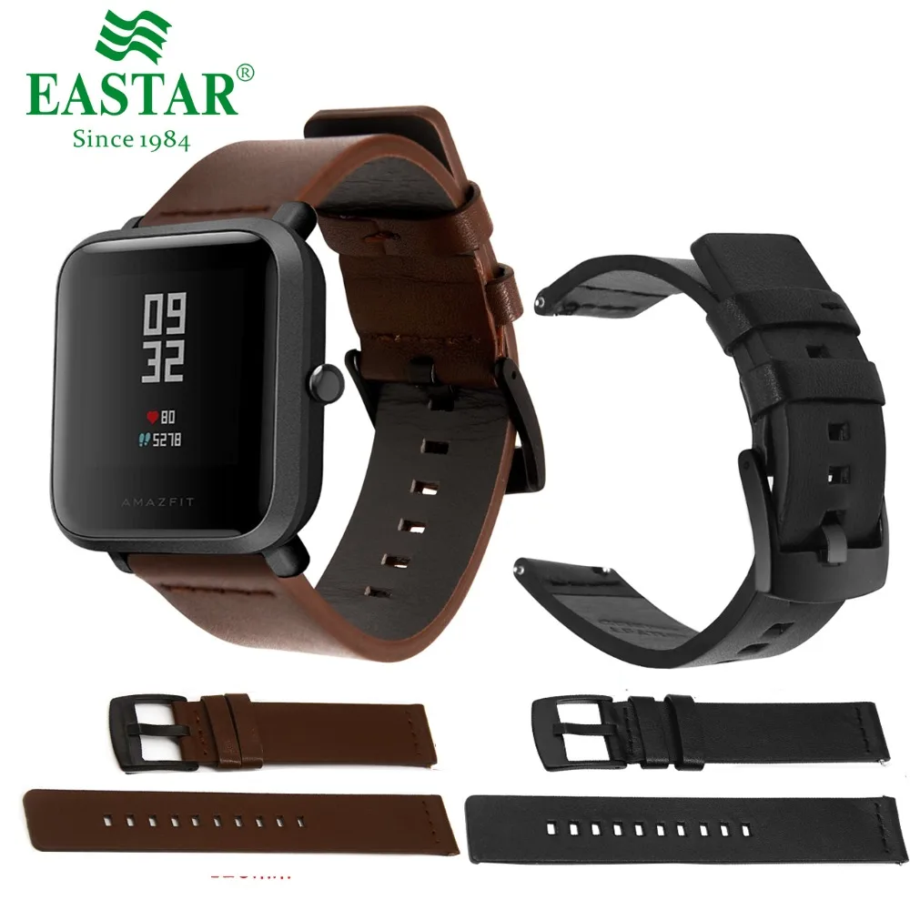 Подлинный классический кожаный ремешок для s2 Classic Amazfit Bip 20 мм смарт часы huawei Watch 2