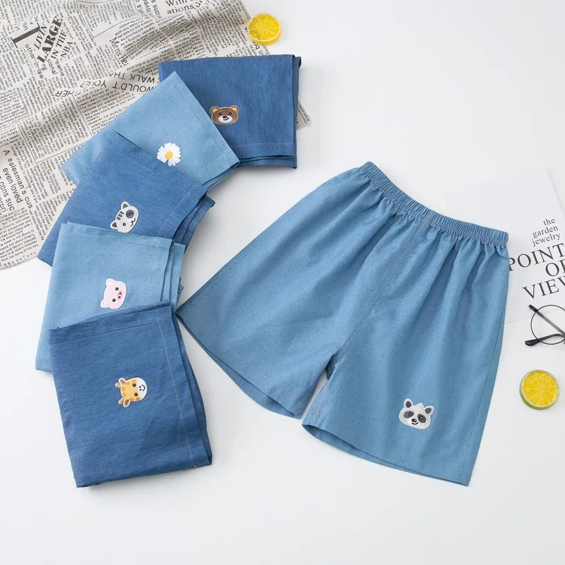Джинсовые шорты для мальчиков и девочек повседневные короткие штаны из денима