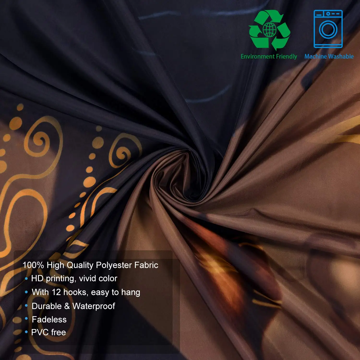 Африканская американская Женская афро душевая занавеска водонепроницаемая для