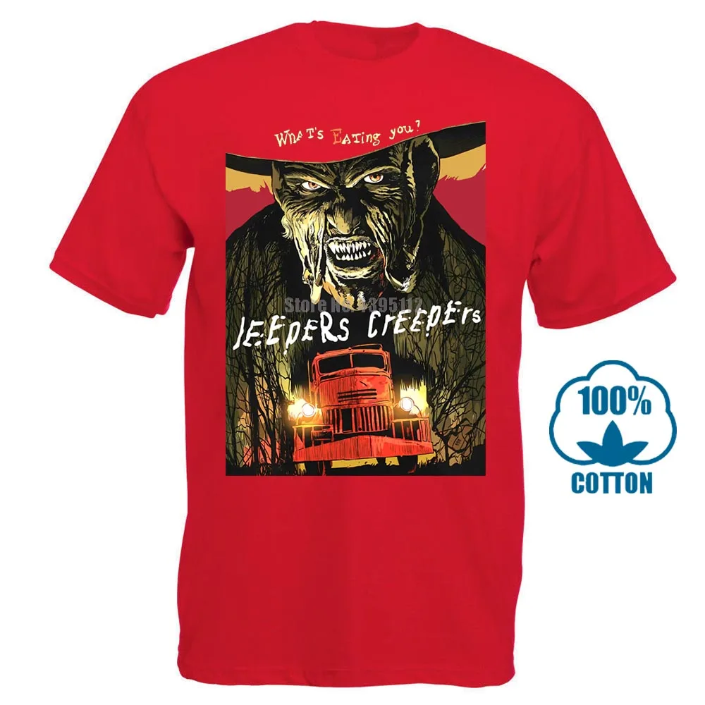 Красный Jeepers Криперс фильм футболка ужас культ - Цвет: Красный