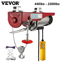 vevor 440 880 1320 1760lbs electric hoist crane portable lifter overhead garage winch effort elevator with wired remote control