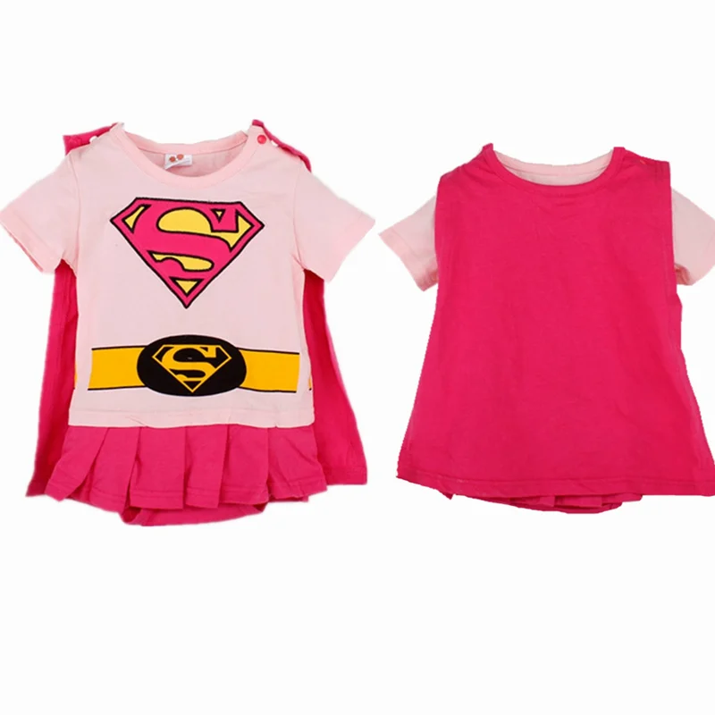 Superman Romper Costume With Removable Cape Fashion Baby Superhero Jumpsuit Infant Toddler Superboy Batman Onesie Multi 3-18M