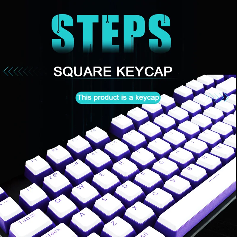 

Double Layer 108/104 Key Double Color Backlight Keycap Cream Pudding Mechanical Keyboard Keycap ABS Spacebar Blank Keycaps