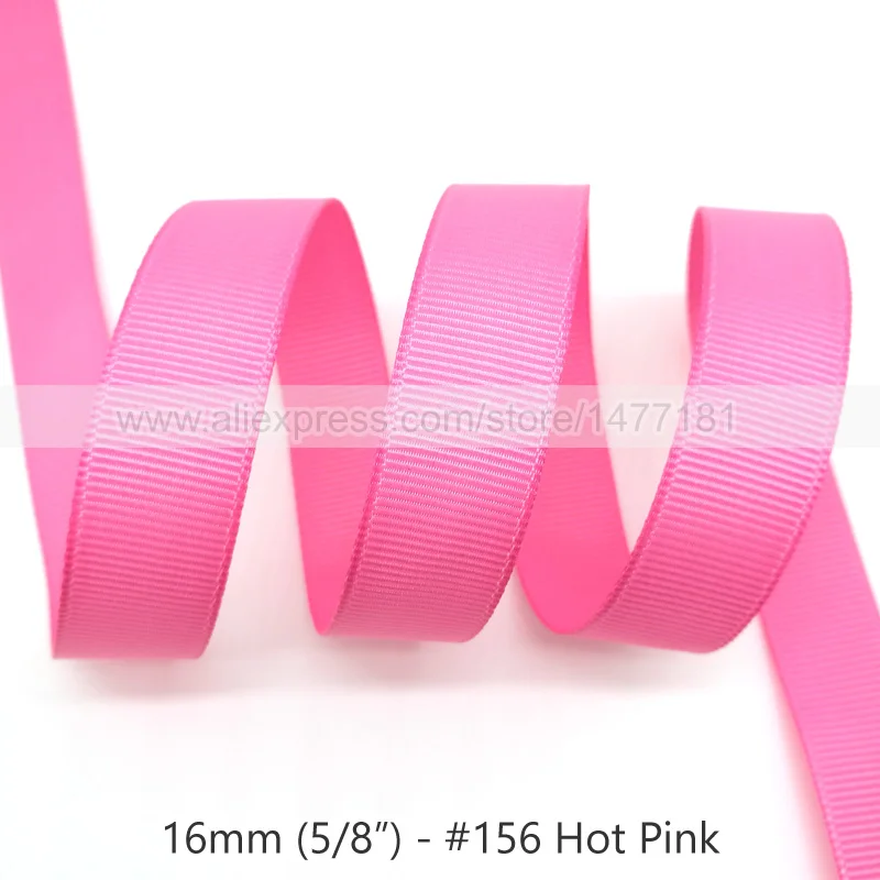 156 Hot Pink 20 ярдов) 6 мм 9 мм 16 мм 25 мм 38 мм 50 мм корсажная лента высокого качества полиэстер корсажная лента ручной работы - Цвет: 156 Hot Pink