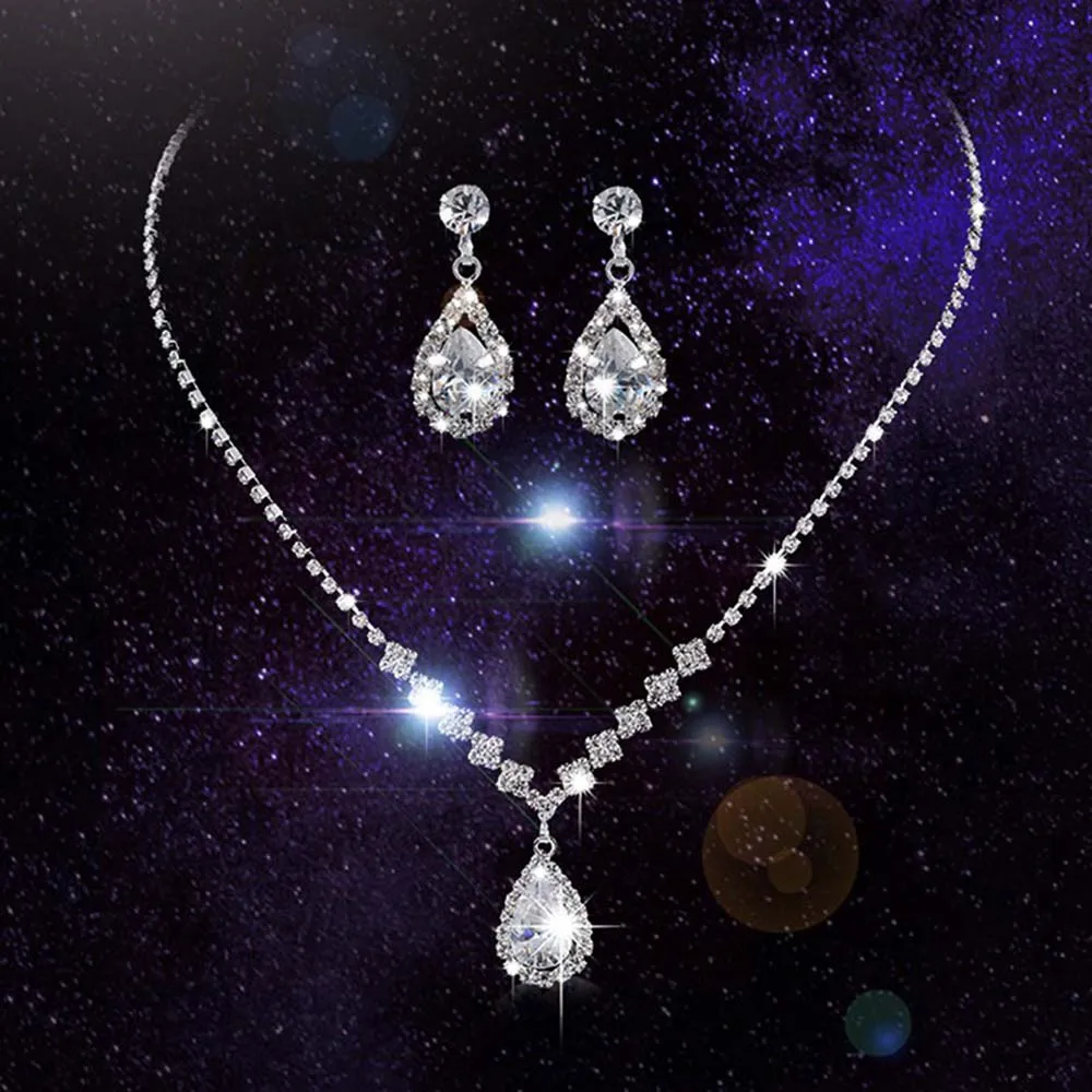 Роскошное Ожерелье Серьги Ангел слеза обувь для невесты подружки свадебные