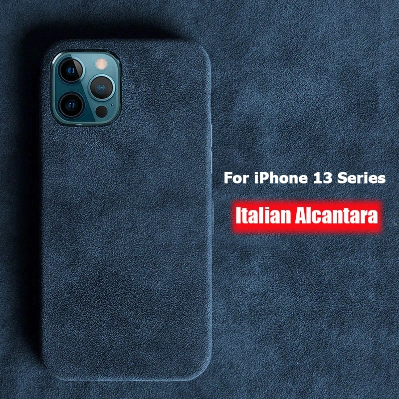 

OceSap For iPhone 13 Pro Max Case Business Luxury Alcantara Leather Protection Cover For iPhone 13 12 Pro Max Case Coque