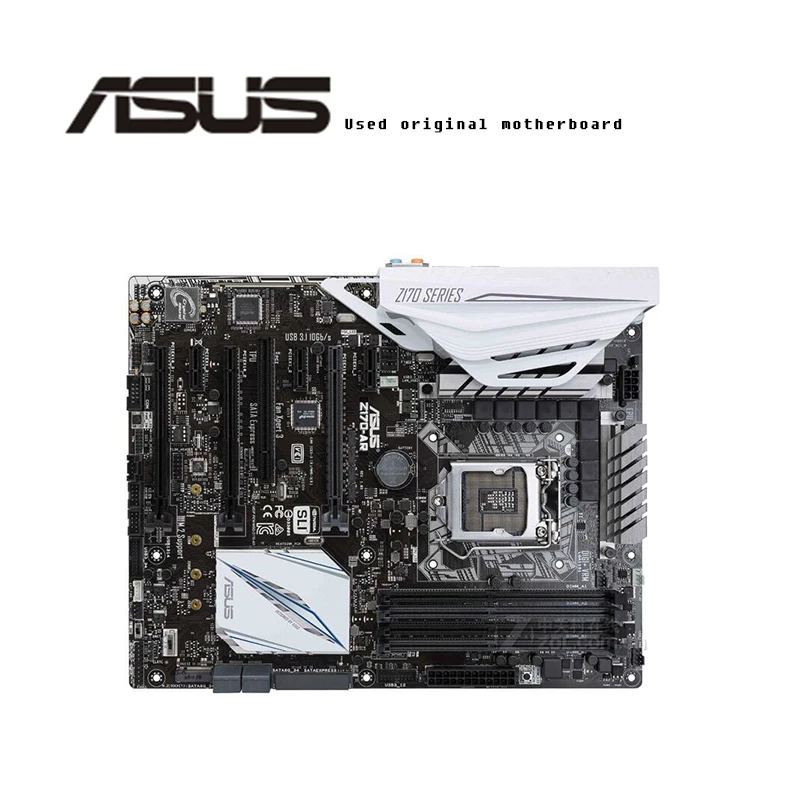 Для Asus Z170 AR оригинальная б/у Материнская плата Intel Z170M DDR4 LGA 1151 i7/i5/i3 USB3.0