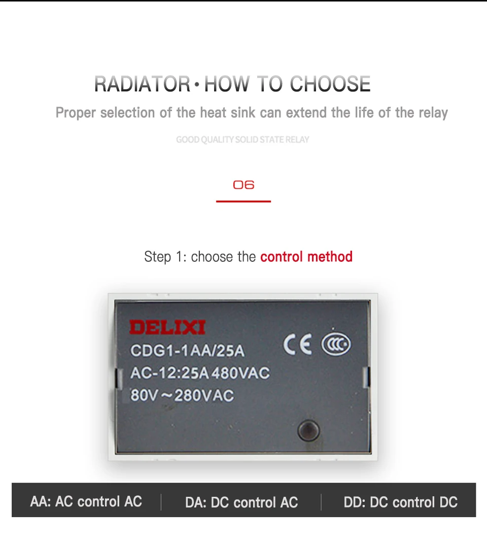 DELIXI CDG1 твердотельное реле SSR AA 60AA 80AA 100AA 80-280 В переменного тока до 24-480 В переменного тока SSR Однофазное управление переменного тока не Контактное реле