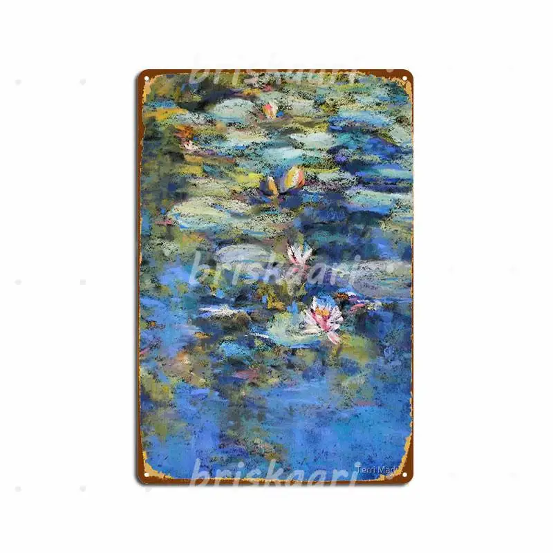 

Металлические плакаты Monet's Pond Giverny, дизайн для клуба, дома, пещеры, паба, металлические плакаты