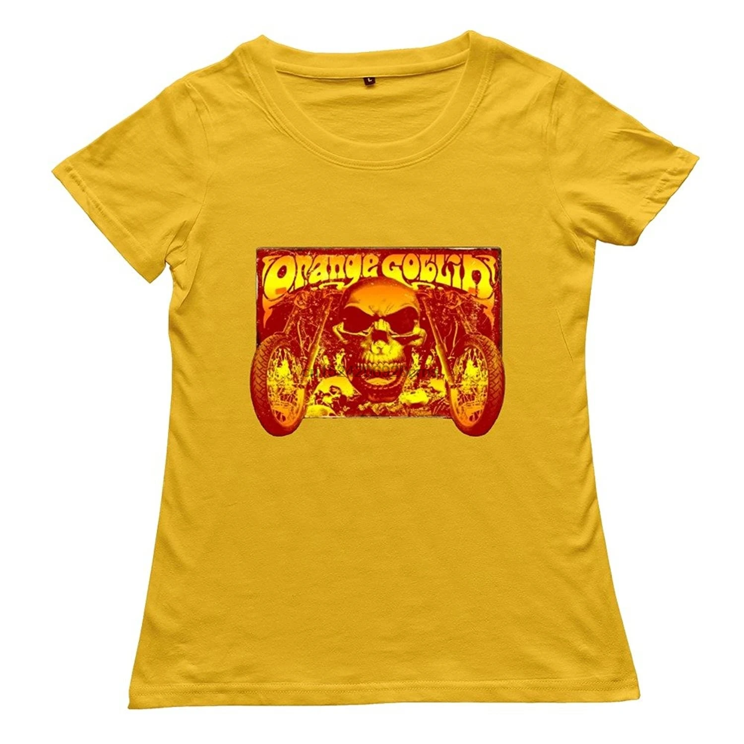 Золотая рыбка для женщин в винтажном стиле свободная оранжевая футболка Гоблин |