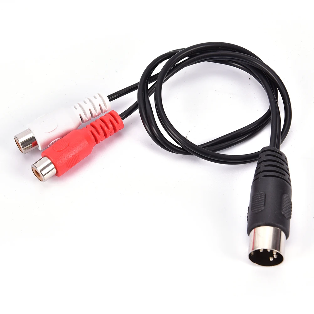 MIDI DIN 5P Male To 2 RCA Phono Female Socket Jack MF аудио кабель 0 5 м | Электроника