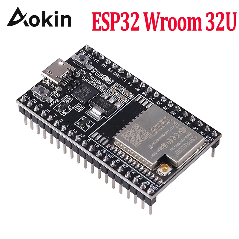 Умная плата Aokin ESP32 Wroom 32U WiFi Bluetooth | Электроника
