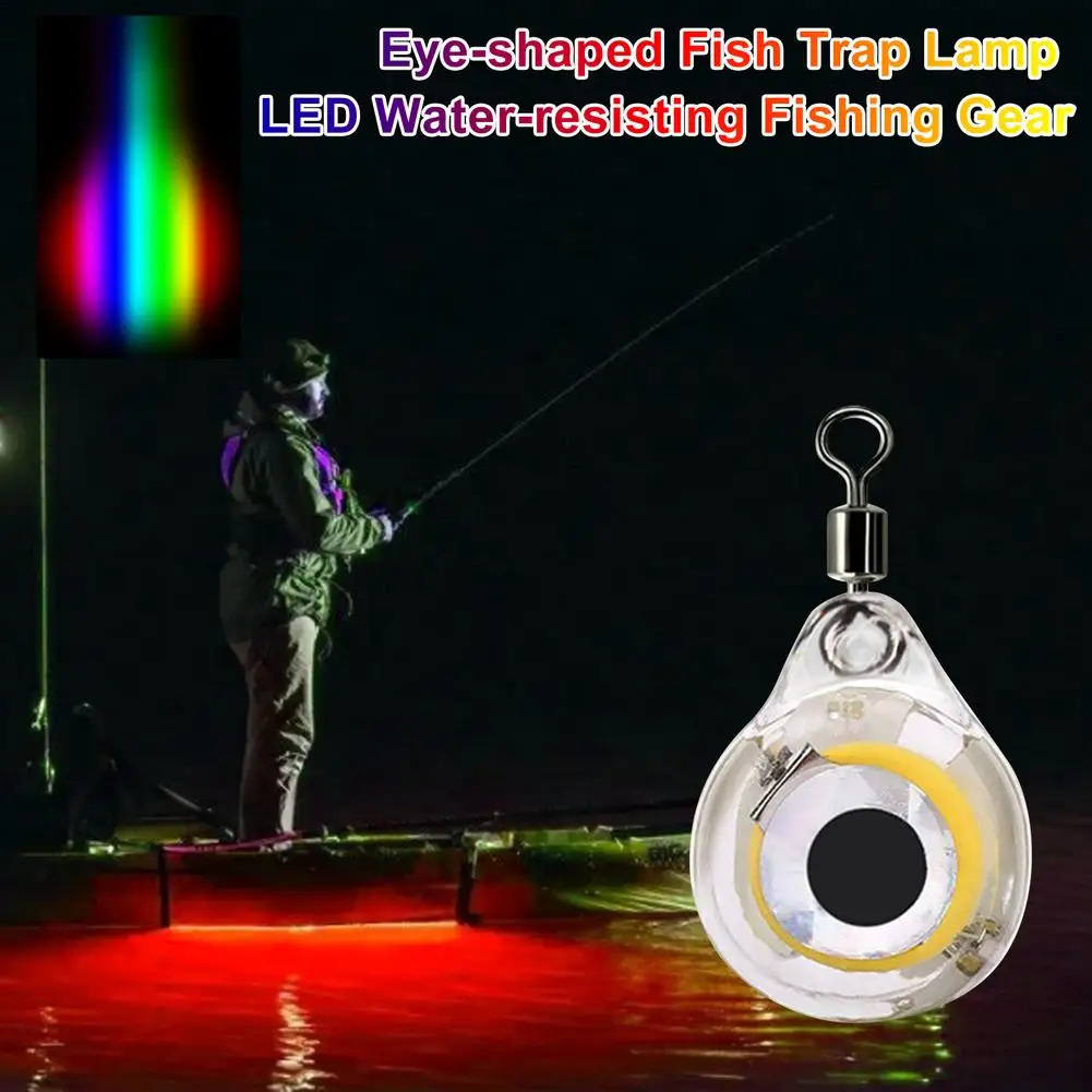 

Mini Fishing Lure Light LED Deep Drop Underwater Eye Shape Fishing Squid Fishing Bait Luminous Lure for Attracting Fish