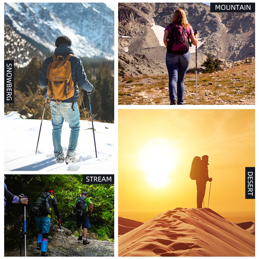 Одна пара скандинавском складные треккинговые палки Открытый Пеший Туризм