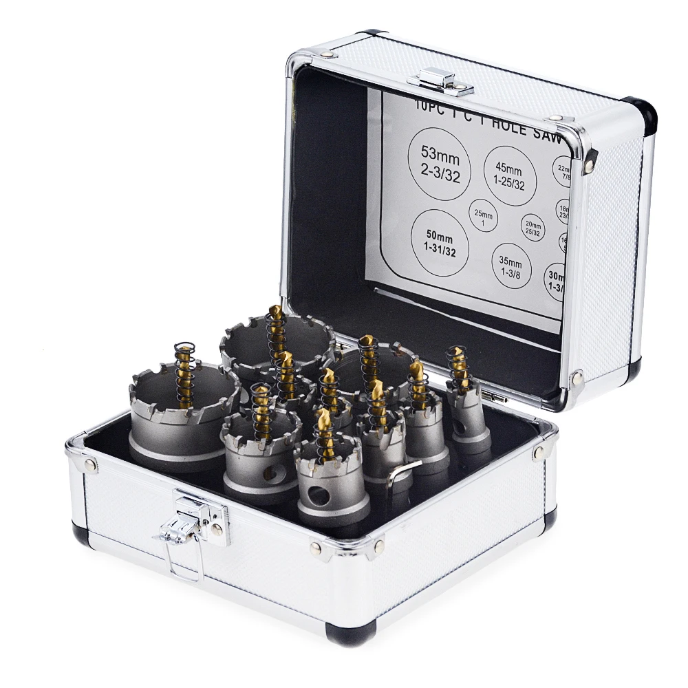 Набор сверл для кольцевой пилы TCT 10 шт./корт 16 53 мм резак из сплава карбида