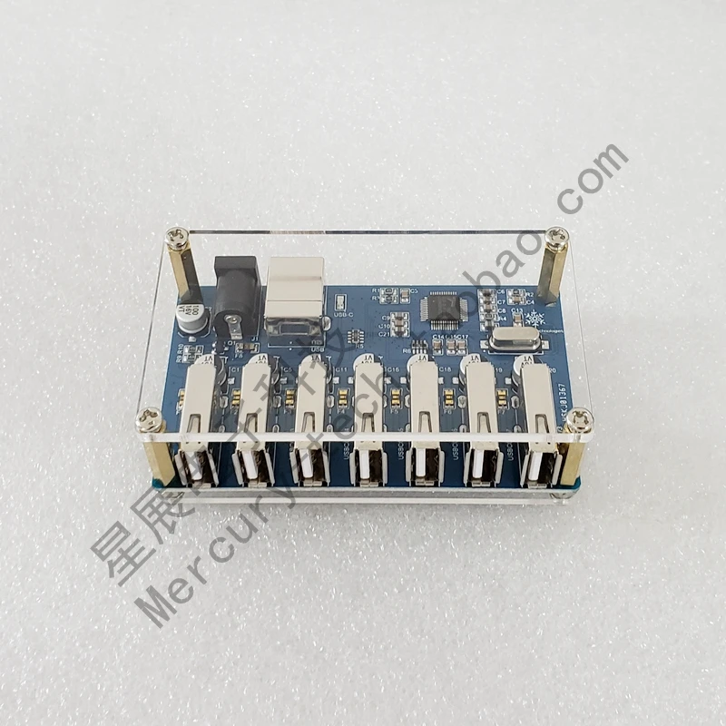 USBhub сплиттер 1 к 7-портовый usb-хаб USB splitter модуля с источника питания USB2.0 расширения
