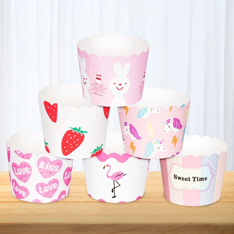 50pcs Cute Flower Bird Muffin Cupcake Paper Cups Liner Baking Cup Cases Kids Party Pastry Wrapper | Дом и сад