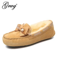 100 natural fur women shoes moccasins mother loafers soft genuine leather leisure flats female driving casual footwear