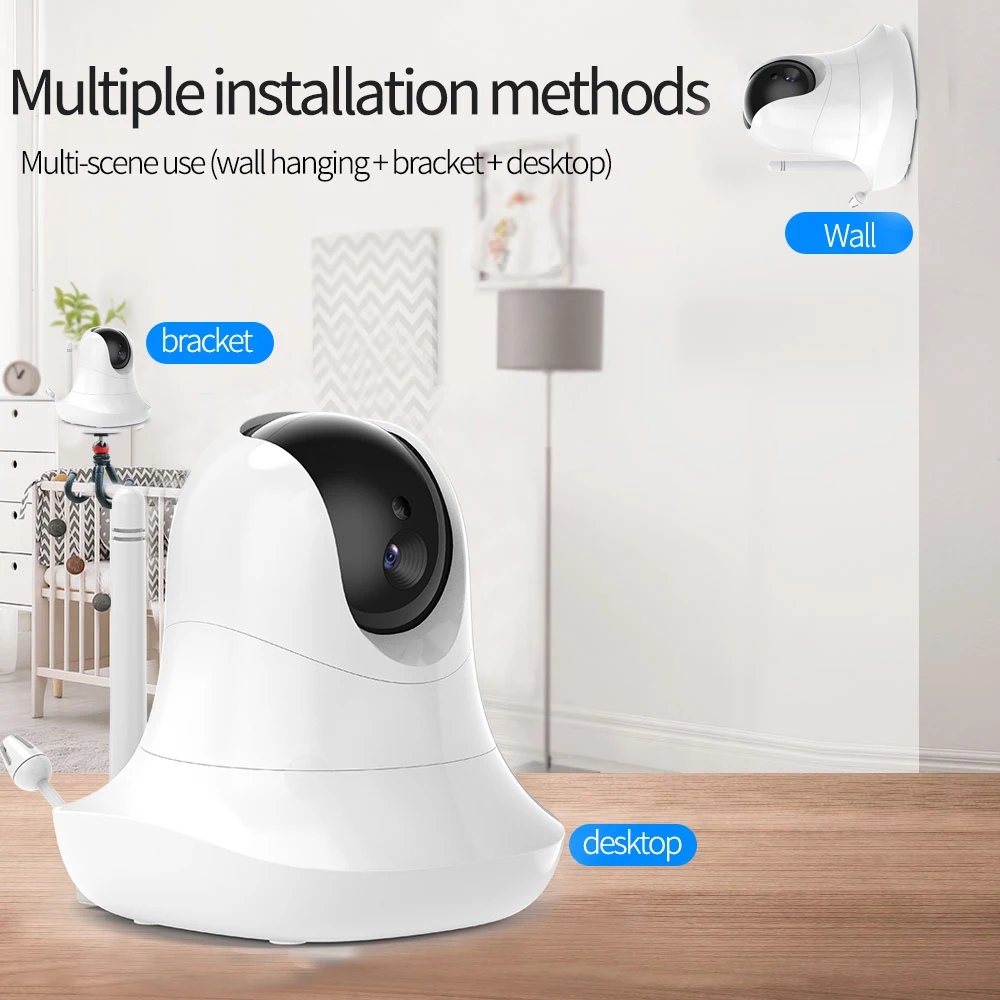 Радионяня с 2 камерами s панорамная наклонная камера широкоугольный объектив 3 5