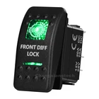 Кулисный переключатель с зеленой светодиодной подсветкой, 5 контактов, 12 В, 24 В